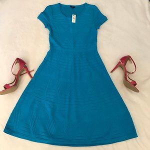 Talbots Petites Fit & Flare A Line Blue Dress (SP)